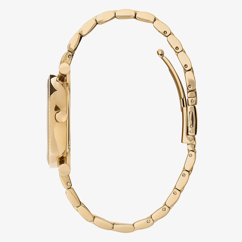 Olivia Burton Ladies Belgrave Gold Tone Cubic Zirconia Bee Dial Watch 24000002