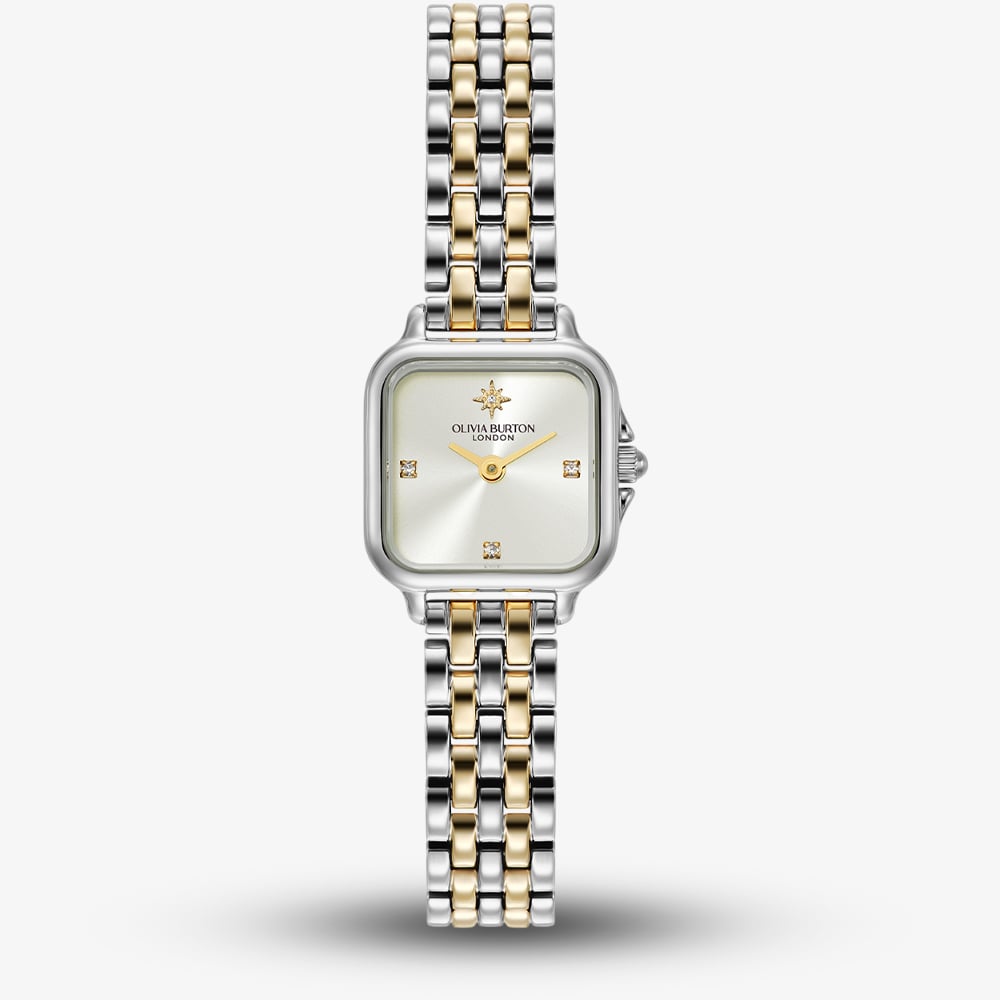 House of Watches - Olivia Burton Ladies Mini Grosvenor Two Colour Bracelet Watch 24000365