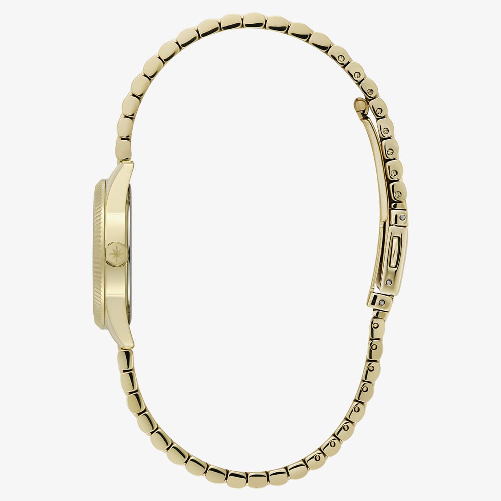 Olivia Burton Ladies Highbury Golden Dial Bracelet Watch 24000386
