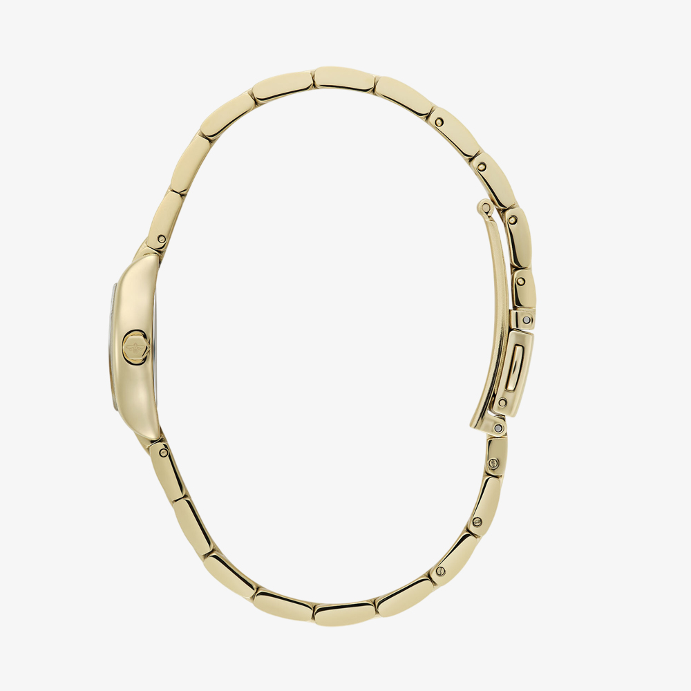 Olivia Burton Ladies Cambridge Green Dial Gold Plated Stainless Steel Bracelet Watch 24000390