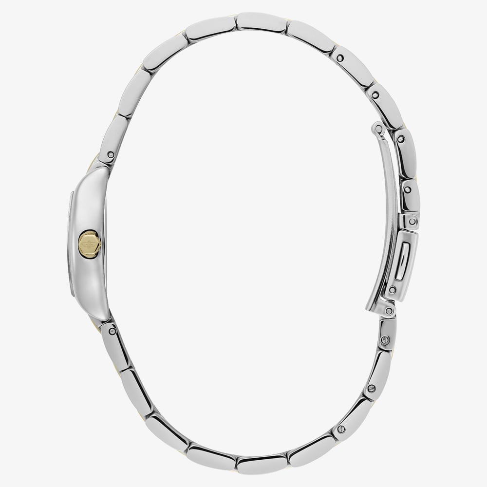 Olivia Burton Ladies Cambridge Silver Dial Two Tone Bracelet Watch 24000391