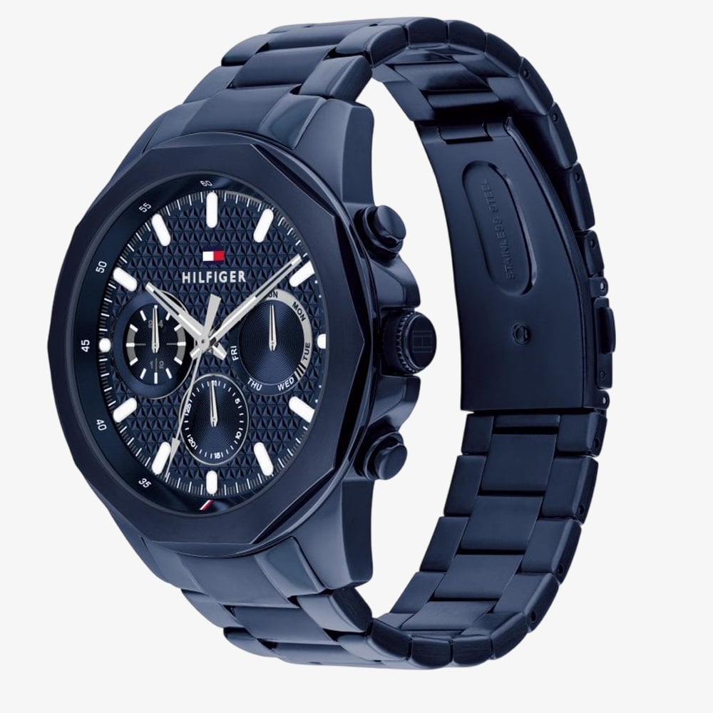 Tommy Hilfiger Mens Lars Blue Multifunction Watch 1710652