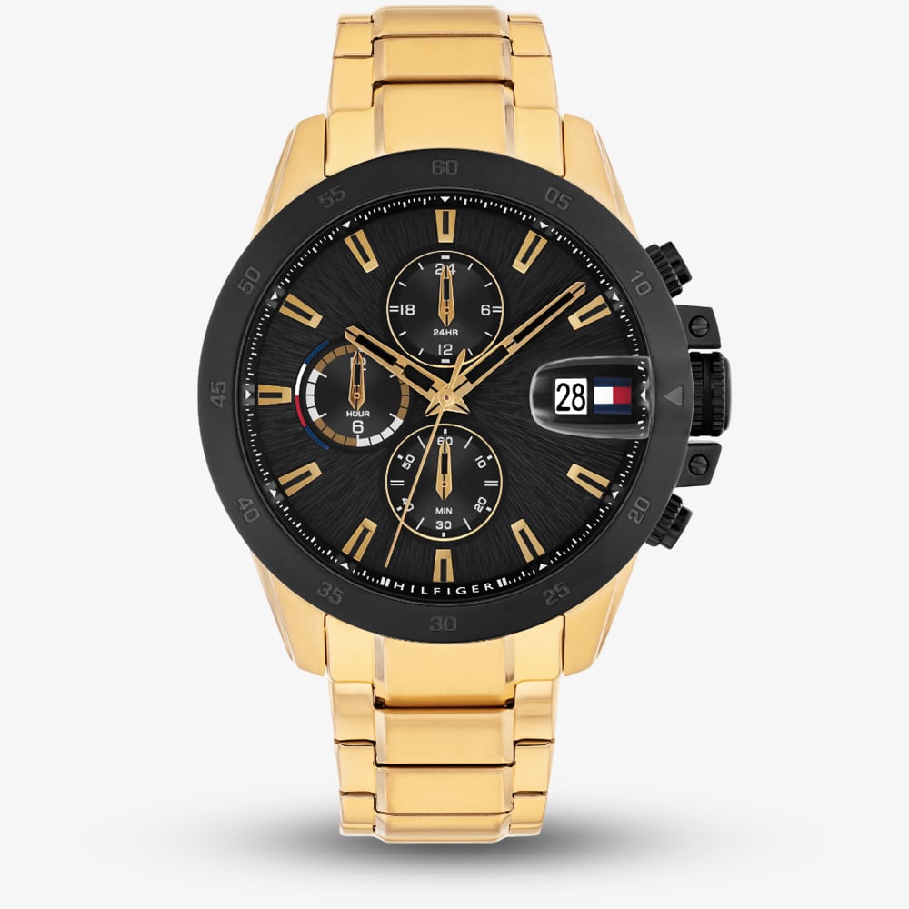 House of Watches - Tommy Hilfiger Mens Jameson Gold Chronograph Watch 1792199