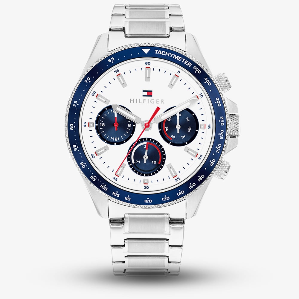 House of Watches - Tommy Hilfiger Mens Clark White Dial Bracelet Watch 1792238