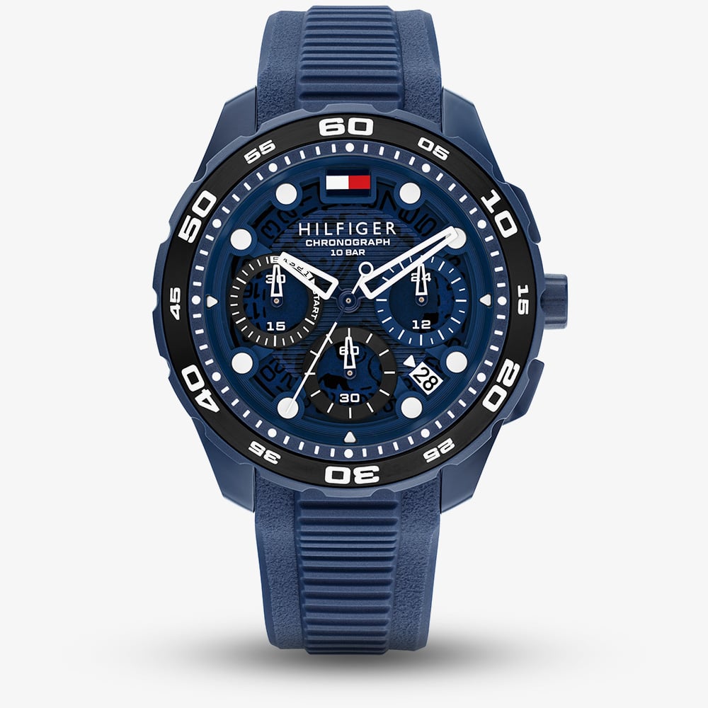 House of Watches - Tommy Hilfiger Mens TH-Regatta Blue Rubber Strap Watch 1792232