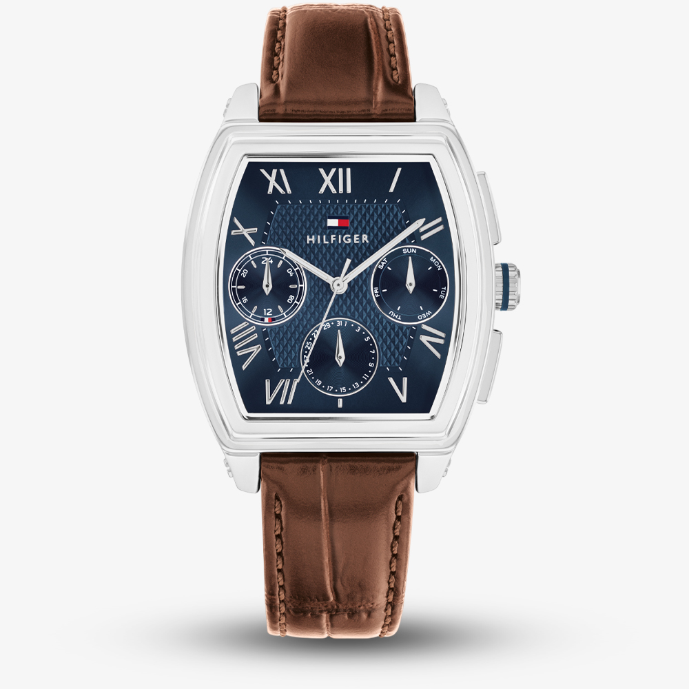 House of Watches - Tommy Hilfiger Mens Oxford Brown Leather Strap Watch 1710760