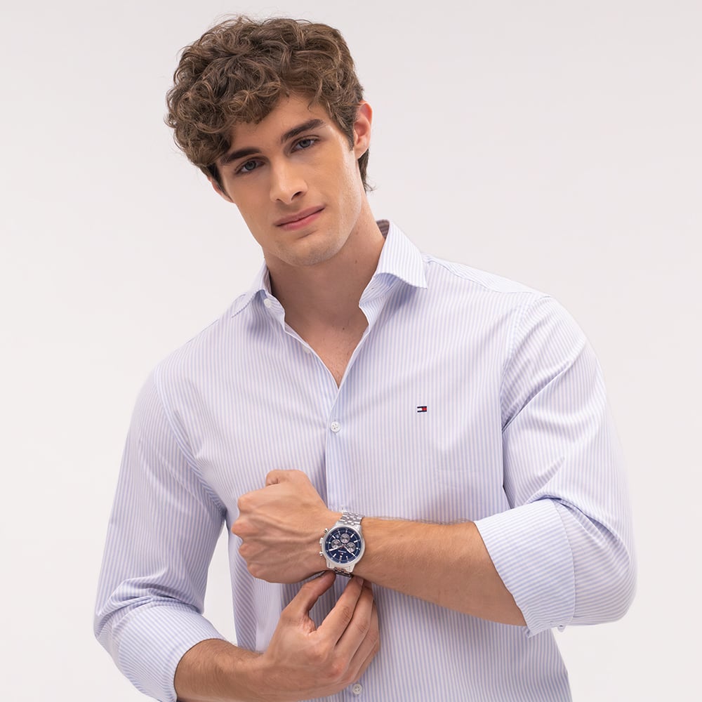 Tommy Hilfiger Mens Kent Chronograph Blue Bracelet Watch 1710753