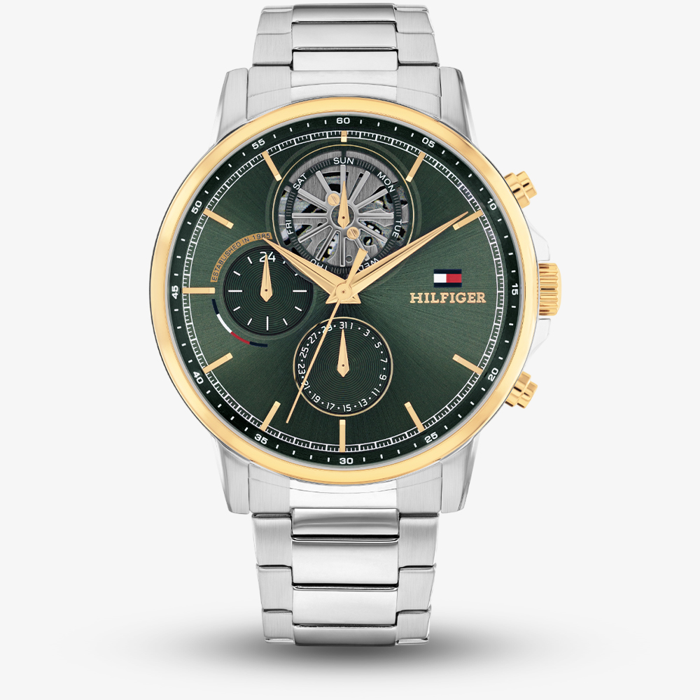 WATCH Tommy Hilfiger Analogue Multifunction Quartz for Men with Skeleton Subdial and Stainless Steel Bracelet or Leather Strap - Image 3
