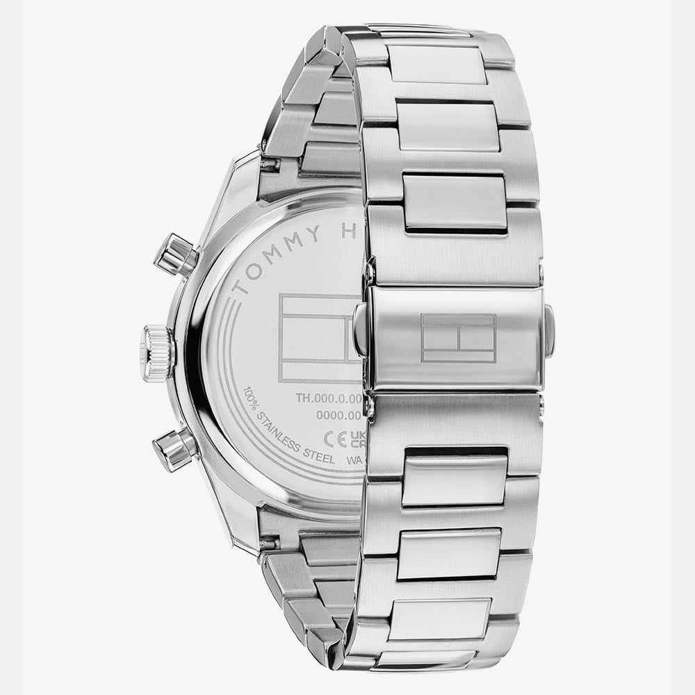 Tommy Hilfiger Mens Hampton Blue Dial Bracelet Watch 1792278