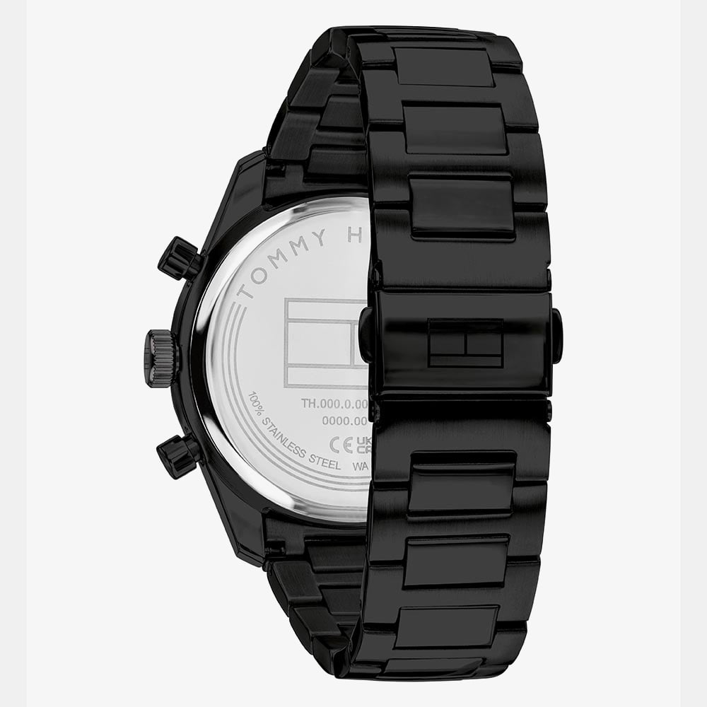 Tommy Hilfiger Mens Hampton Black Dial Bracelet Watch 1792280