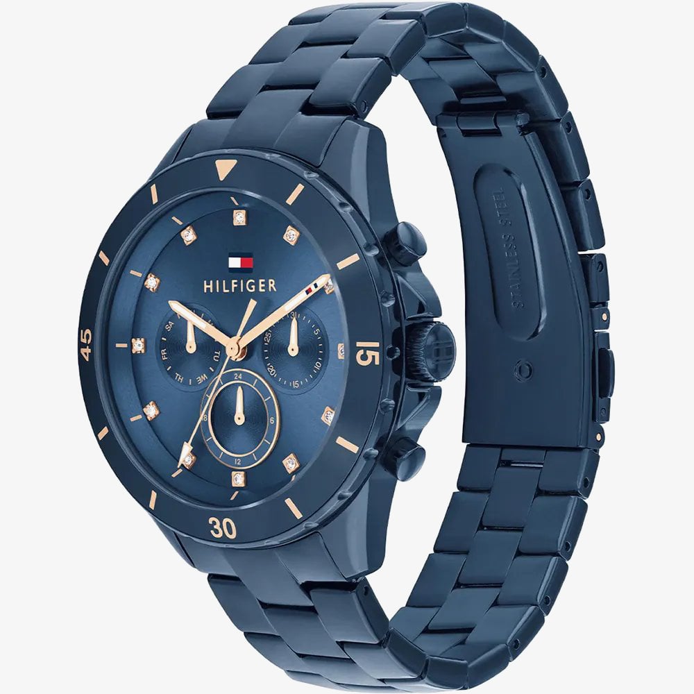 Tommy Hilfiger Mens Mellie Blue Dial Bracelet Watch 1782743