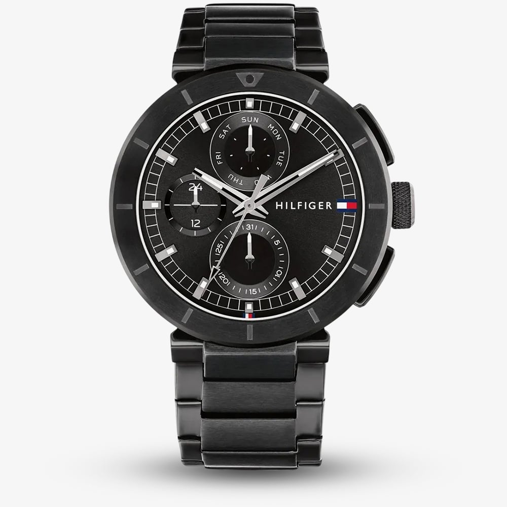 House of Watches - Tommy Hilfiger Mens Lorenzo Black Dial Bracelet Watch 1792119
