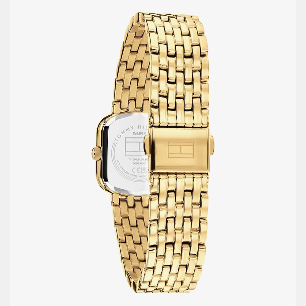 Tommy Hilfiger Ladies Abby Golden Square Champagne Dial Bracelet Watch 1782923
