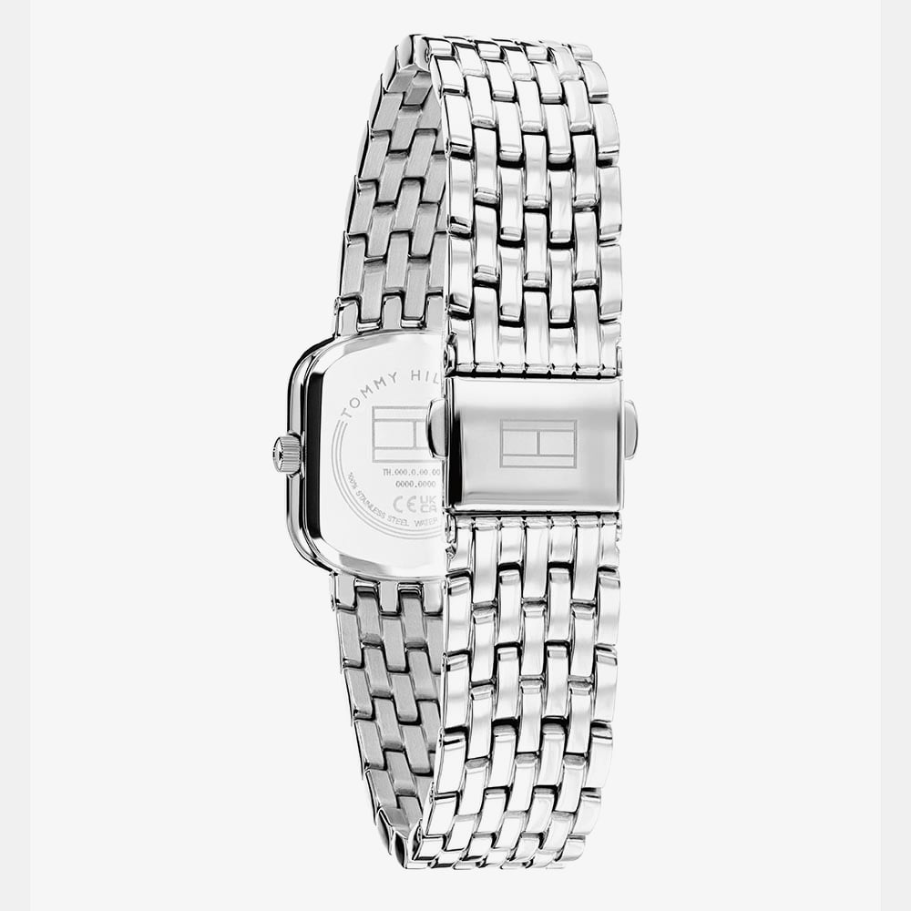 Tommy Hilfiger Ladies Abby Square Pink Dial Bracelet Watch 1782925