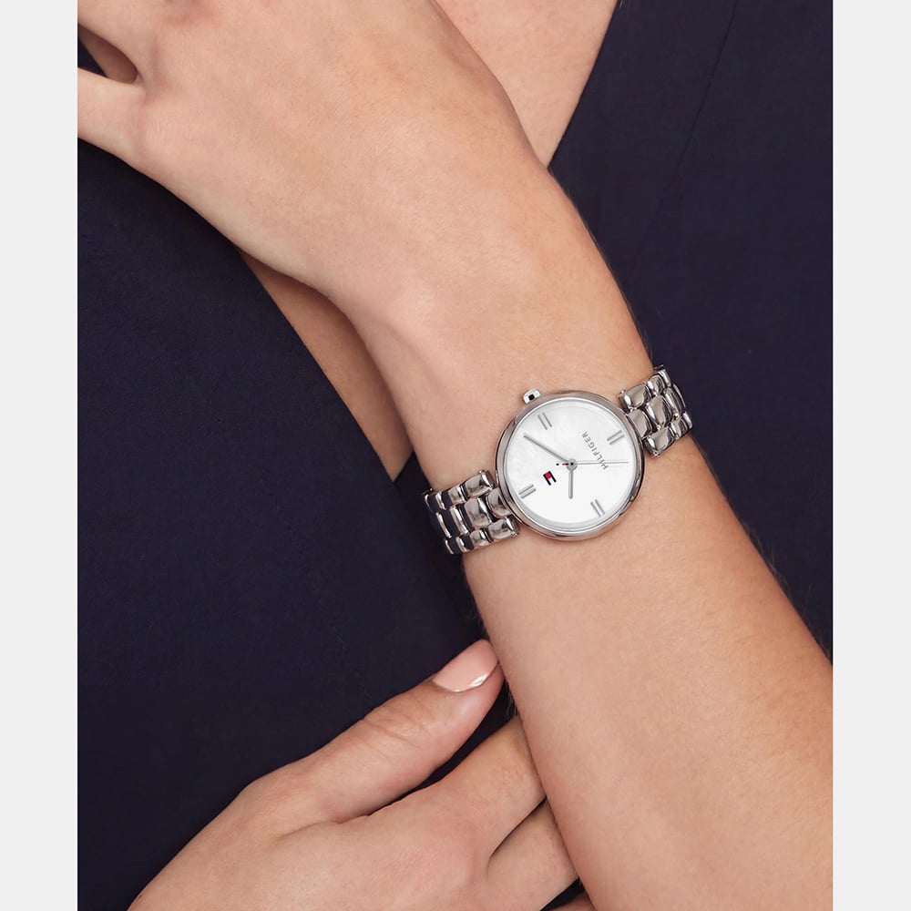 Tommy Hilfiger Ladies Annie White Mother of Pearl Dial Bracelet Watch Dl 1782929