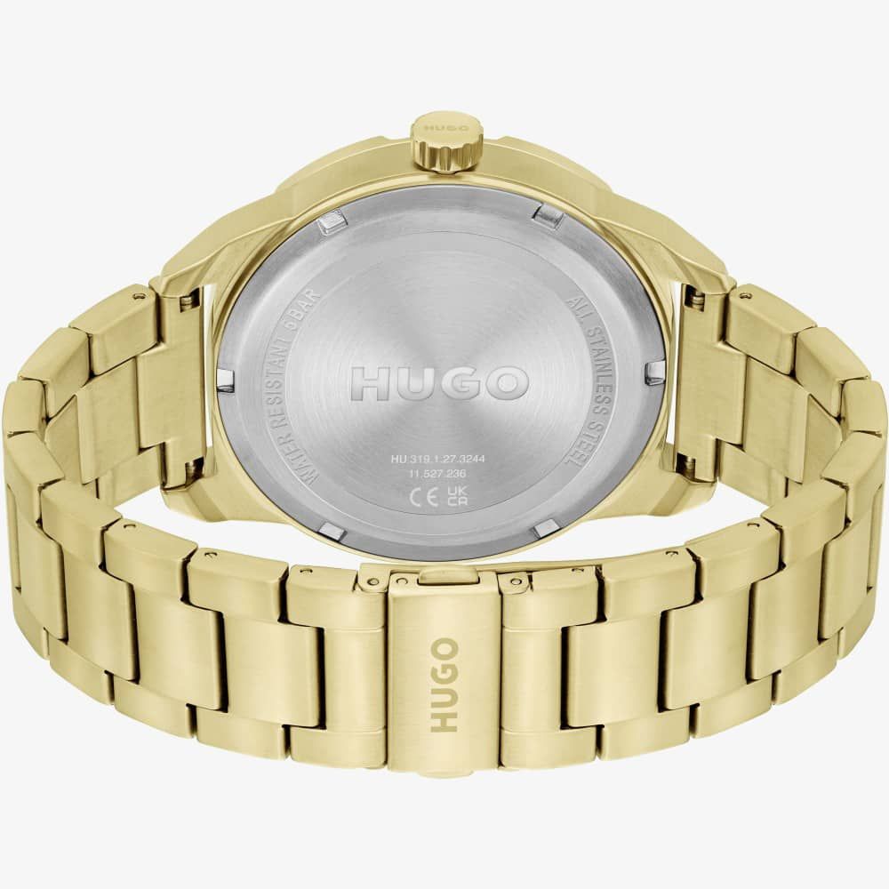 HUGO #Grip Gold Plated Chronograph Watch 1530277