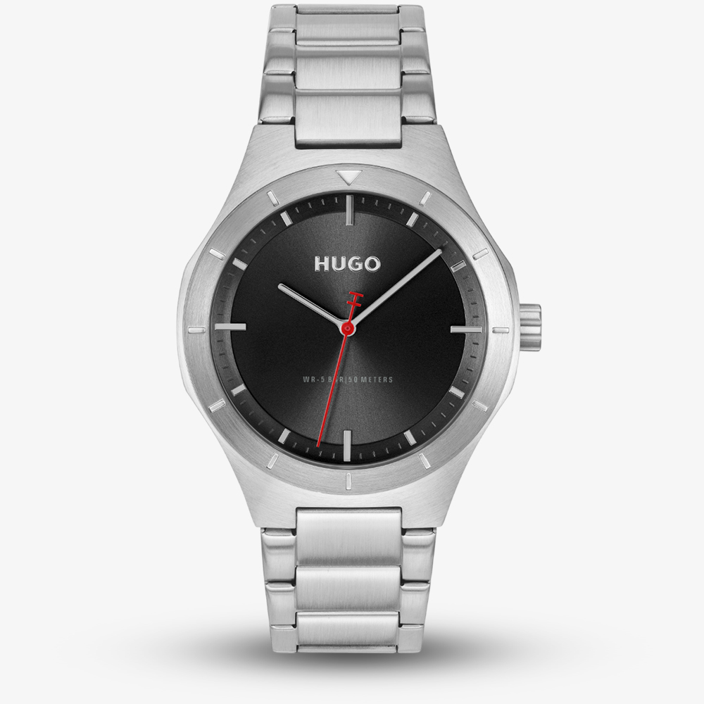 Hugo Mens Lit Silver Bracelet Watch 1530447