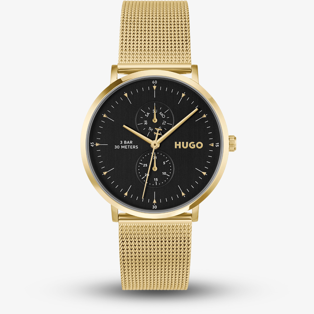 House of Watches - HUGO Mens #Style Gold Plated Mesh Bracelet Watch 1530458