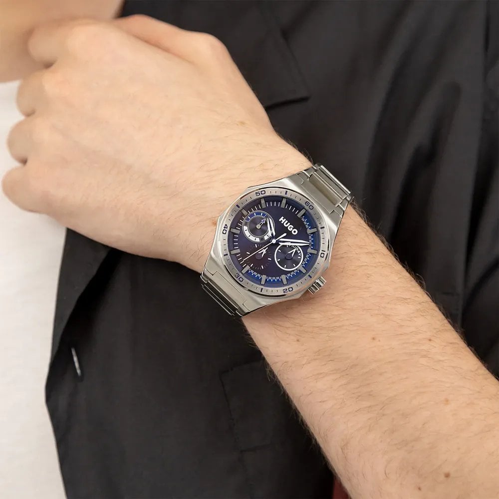 HUGO Mens #Grail Sport Blue Dial Bracelet Watch 1530400