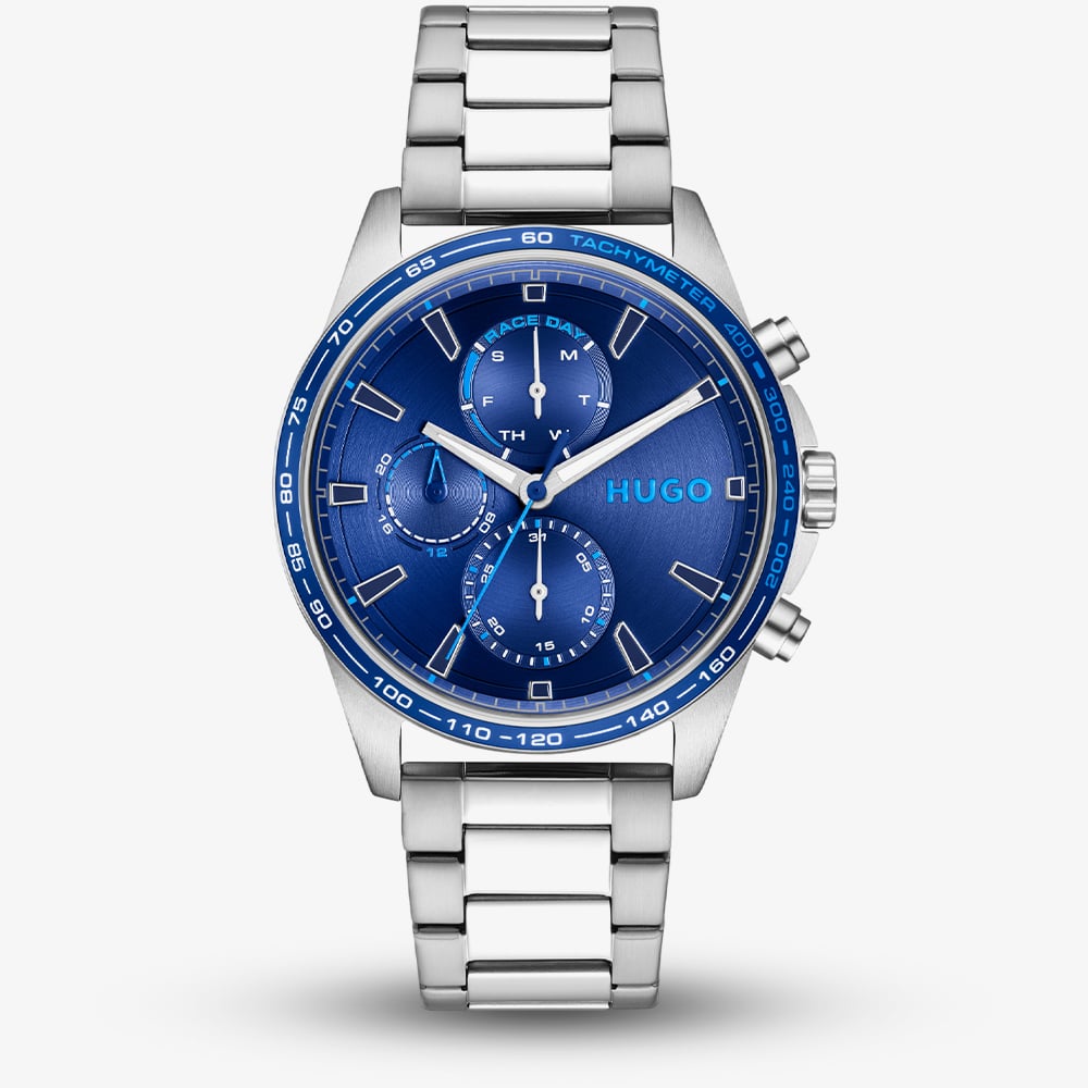 House of Watches - HUGO Mens #Drift Blue Dial Bracelet Watch 1530477