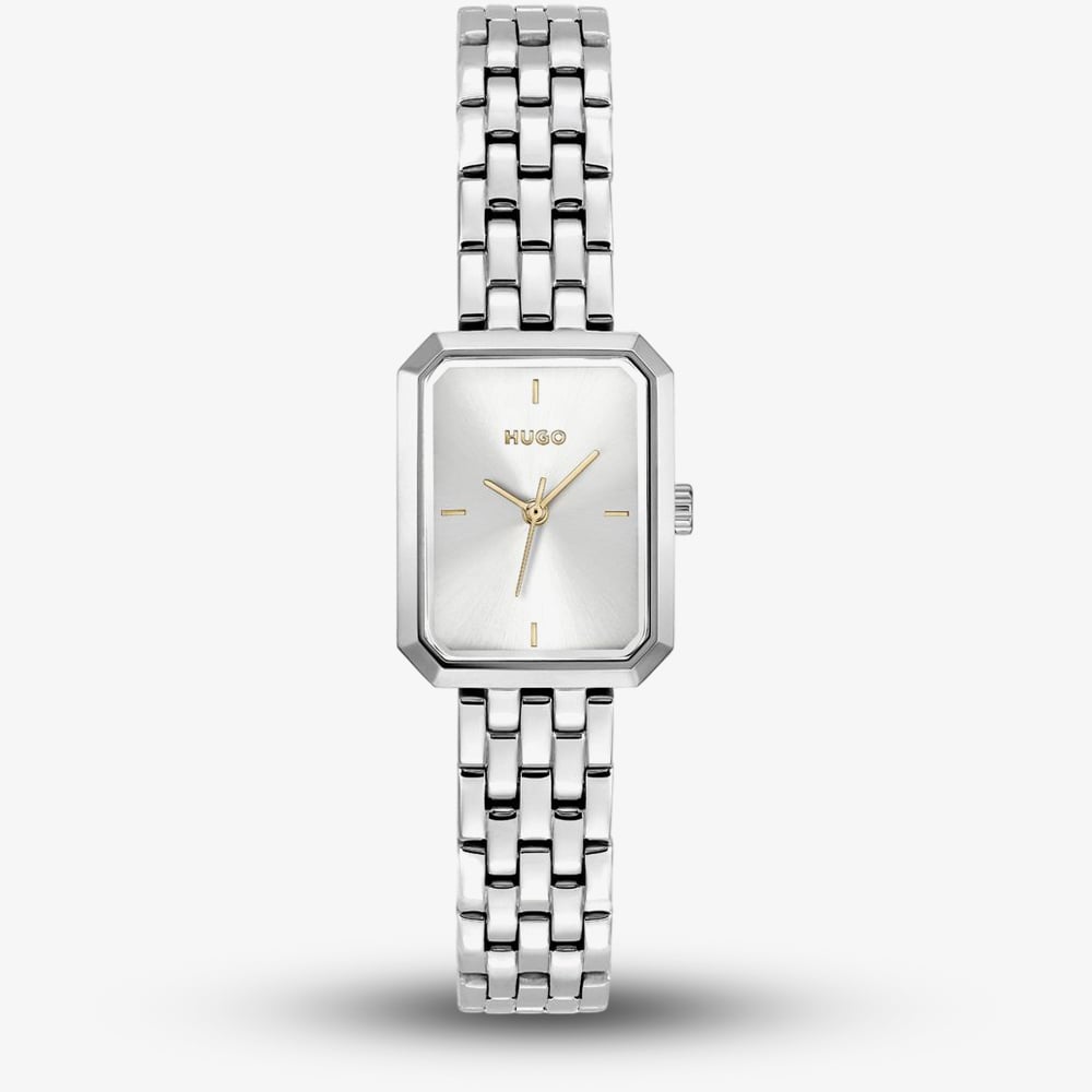 House of Watches - HUGO Ladies #Cosy Rectangle Silver Dial Bracelet Watch 1540178