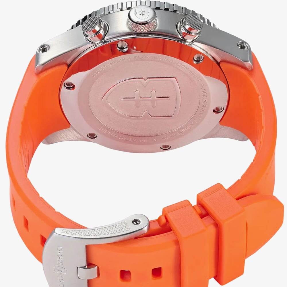 Elliot Brown Bloxworth Chronograph Orange Rubber Watch 929-019-R05
