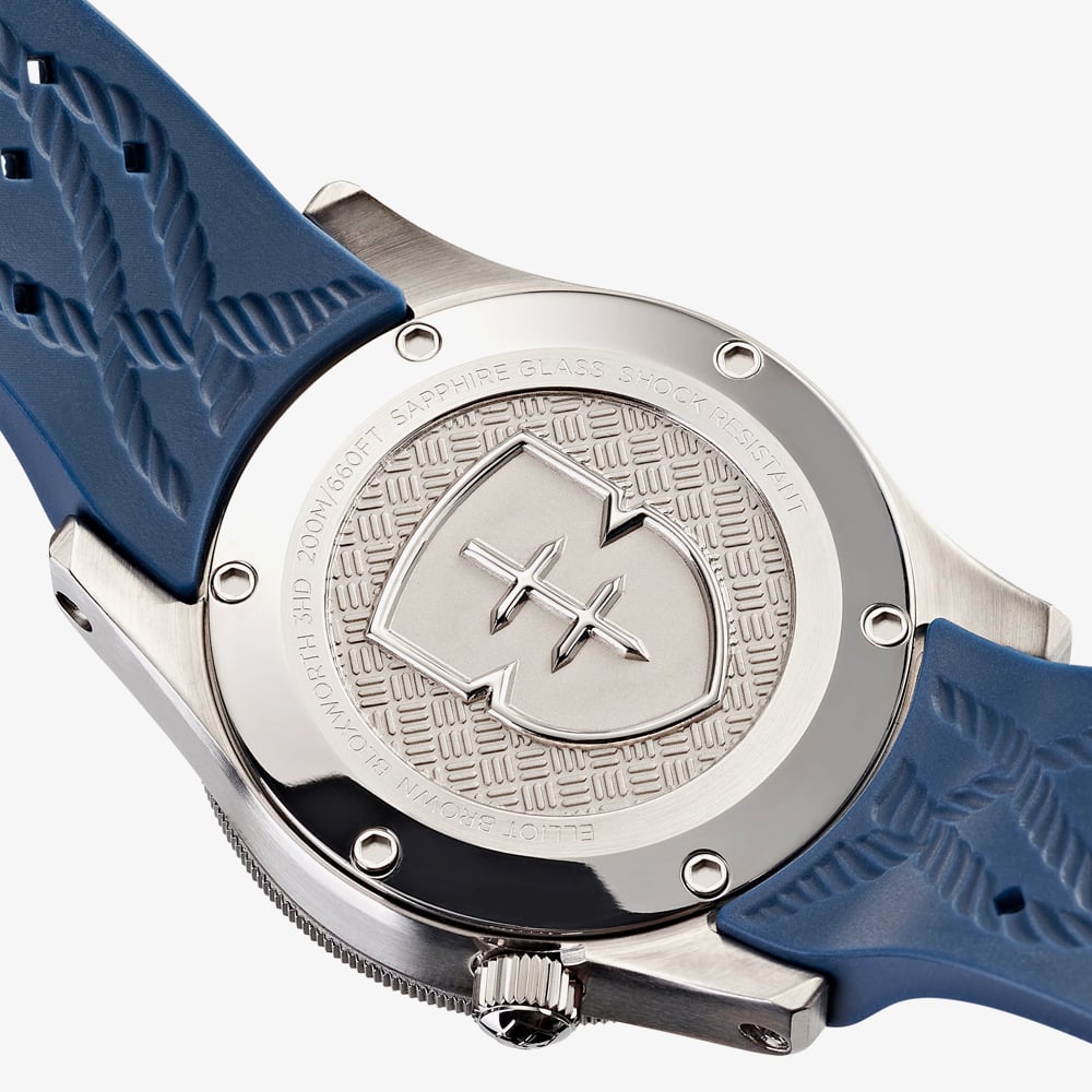 Elliot Brown Bloxworth Heritage Diver Blue Rubber Strap Watch 929-103-R53S