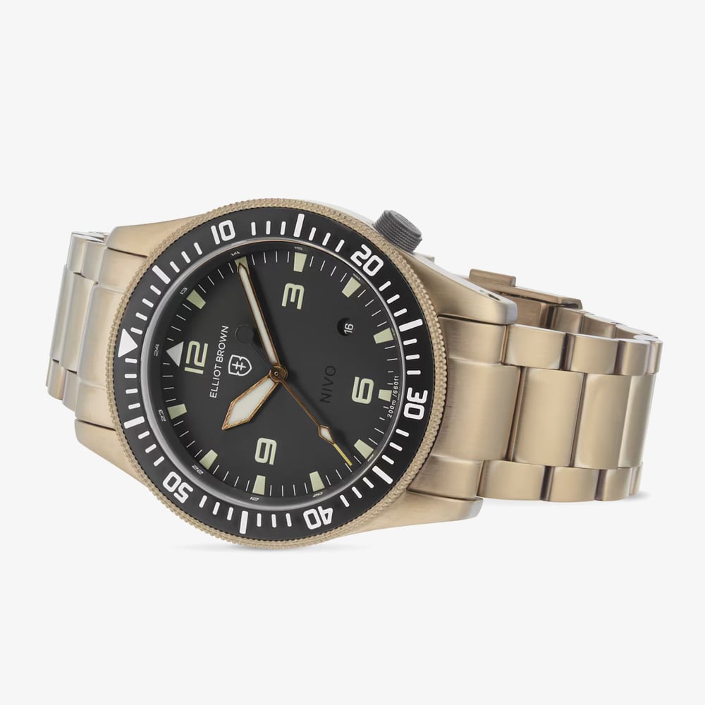 Elliot Brown Holton Professional Nivo Bronze & Green Watch 101-004-B12