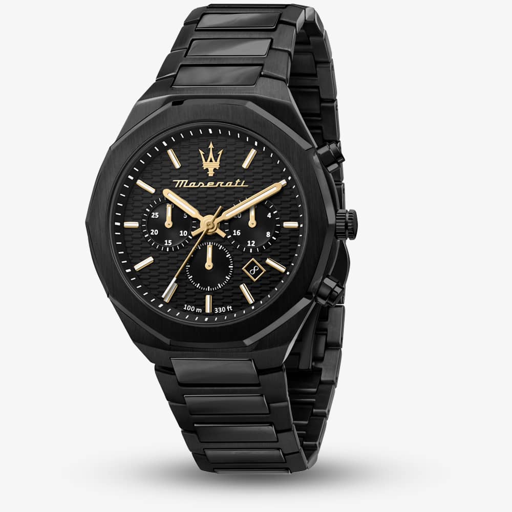 House of Watches - Maserati Mens Stile Black Chronograph Watch R8873642005