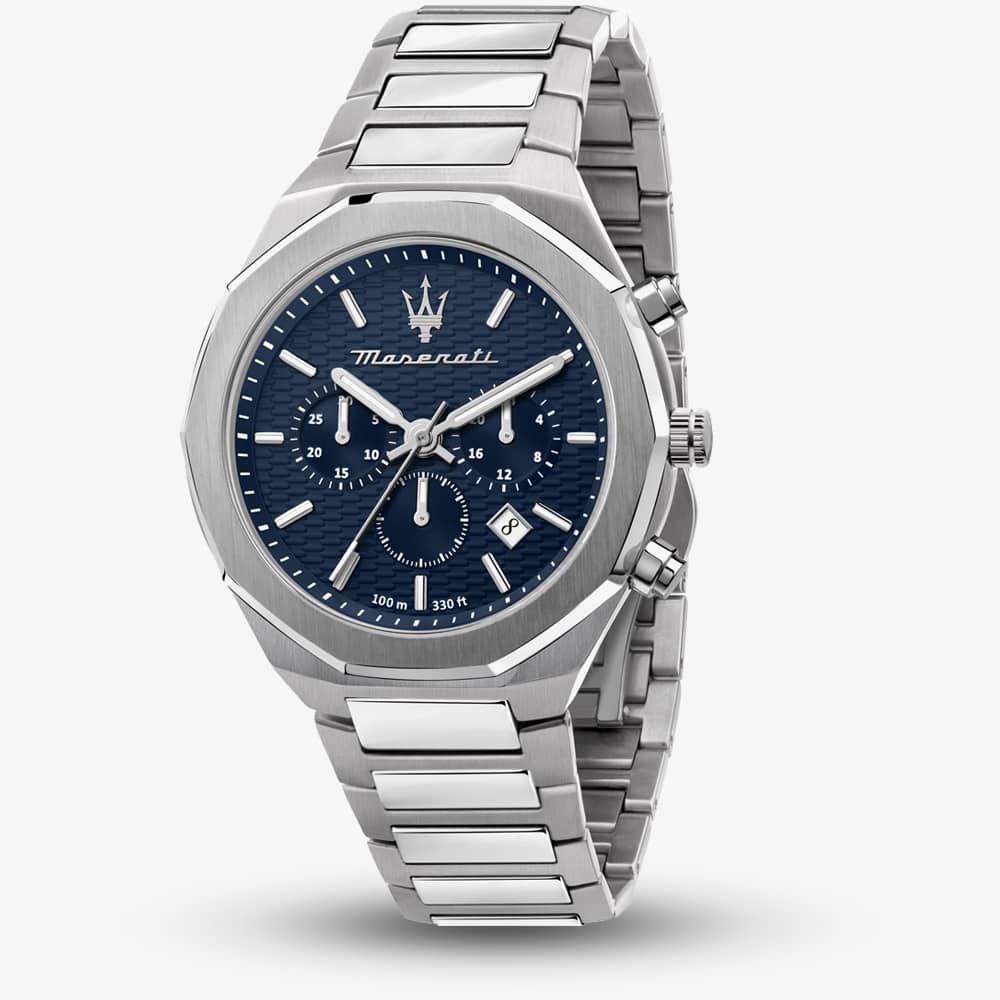House of Watches - Maserati Mens Stile Blue Dial Chronograph Watch R8873642006