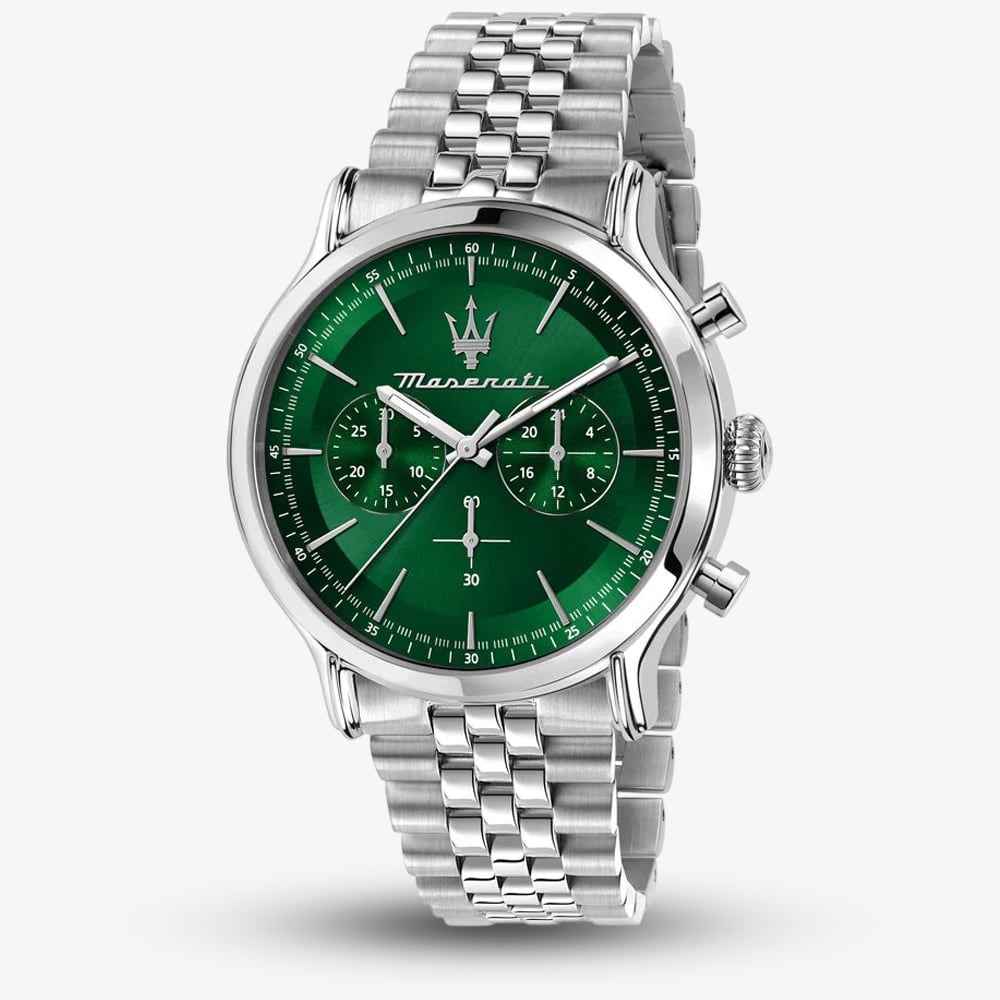 Maserati Men's Stainless Steel/Silver Green/Silver Epoca Chronograph Bracelet Watch - W81246 R8873618033 - Image 2
