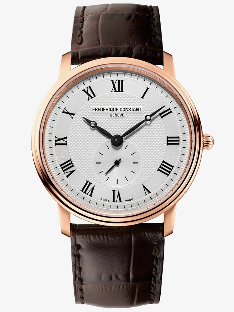 Frederique Constant Mens Slimline Rose Gold Plated Watch FC-235M4S4