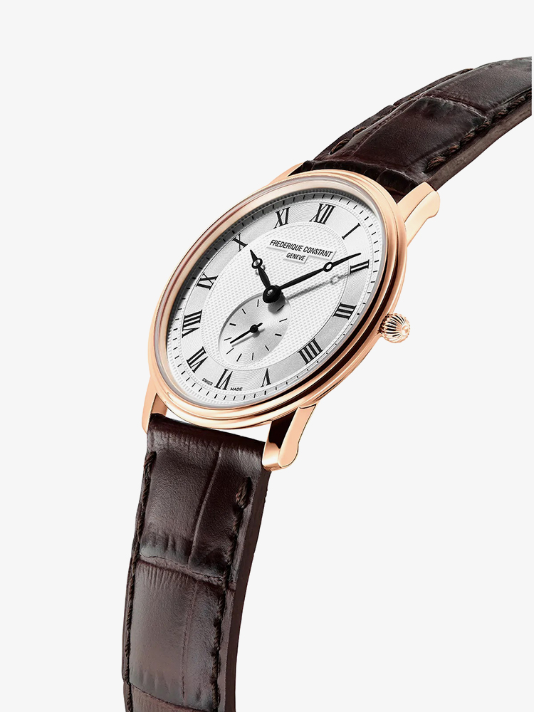 Frederique Constant Mens Slimline Rose Gold Plated Watch FC-235M4S4