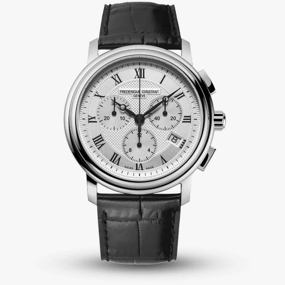 Frederique Constant Mens Classic White Dial Chronograph Watch FC-292MC4P6 - Image 3