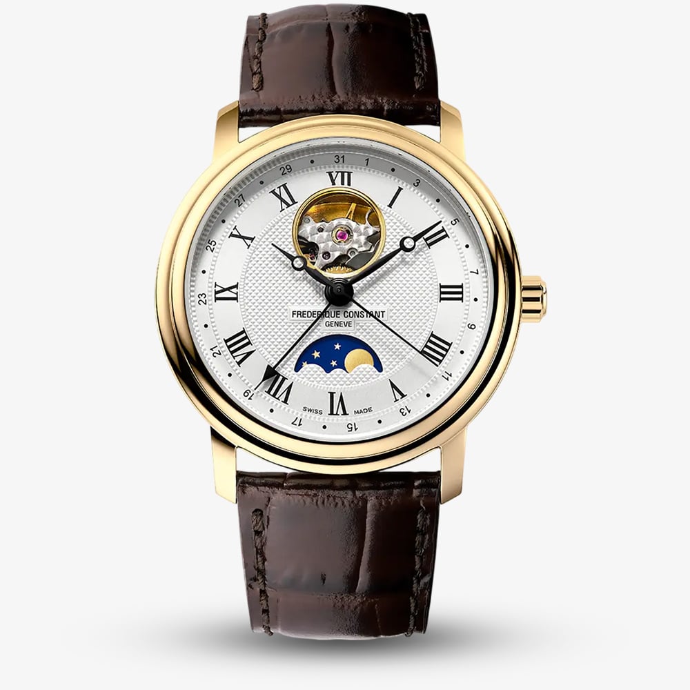 Frederique Constant Mens Heart Beat Moonphase Watch FC-335MC4P5