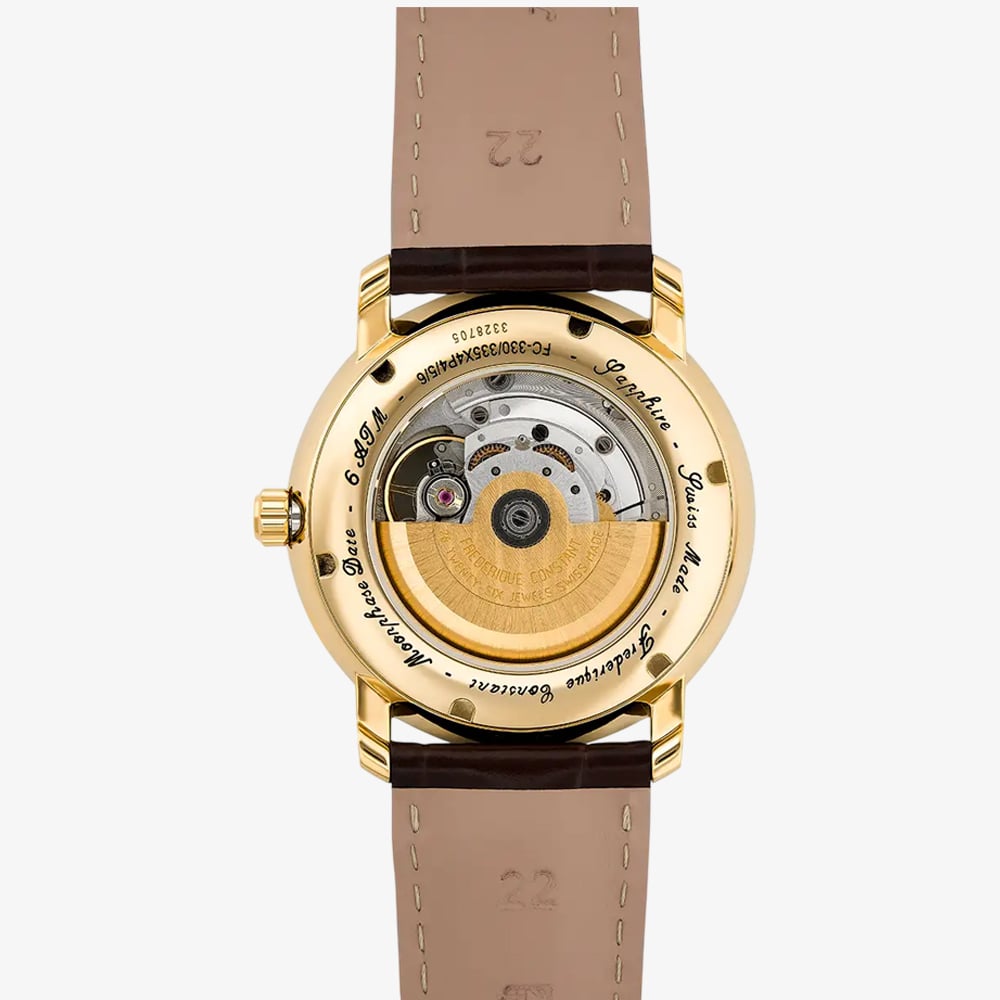 Frederique Constant Mens Heart Beat Moonphase Watch FC-335MC4P5