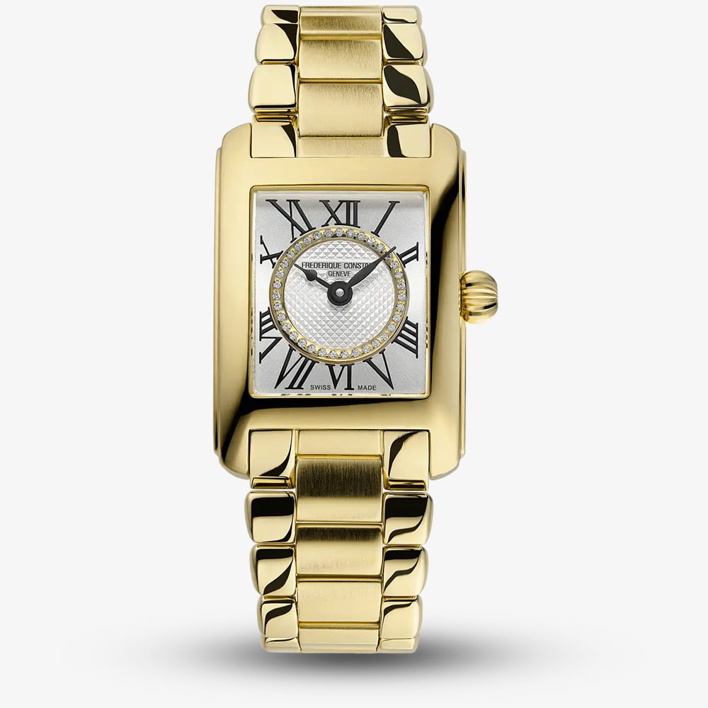 Frederique Constant Ladies Carree Gold Tone Watch FC-200MCDC25B