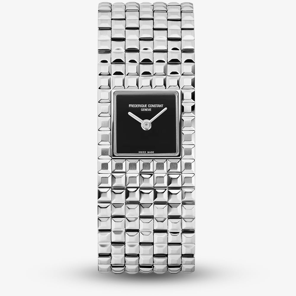 Frederique Constant Ladies Manchette Black Onyx Dial Watch FC-200ONB1MC6B