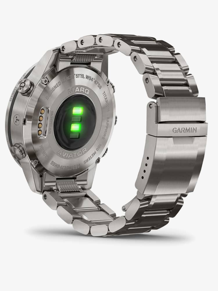  Garmin Mens Marq Aviator Titanium Bracelet Smartwatch 010-02006-04 