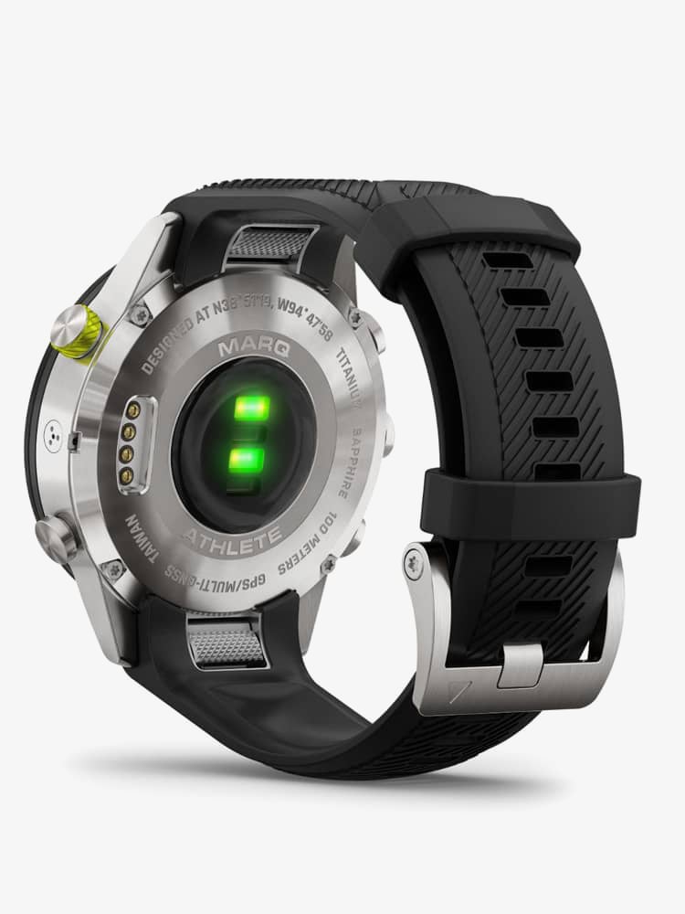 Garmin Mens Marq Athlete Titanium Black Rubber Strap Watch 010-02006-16 