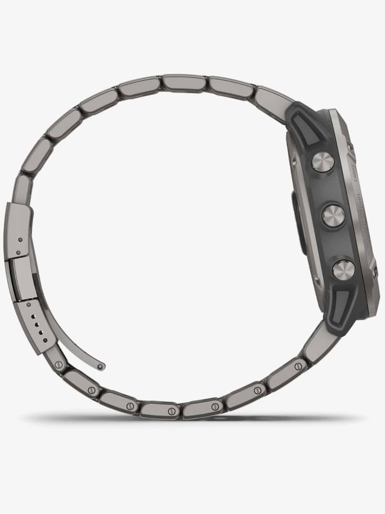 Garmin Unisex Fenix 6X Pro Solar Edition Titanium Bracelet Watch 010-02157-24 
