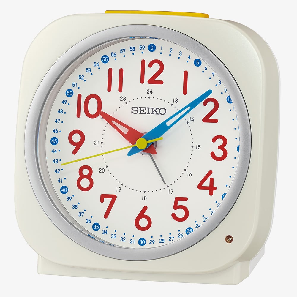 House of Watches - Seiko Time Teacher White Alarm Clock QHE200W