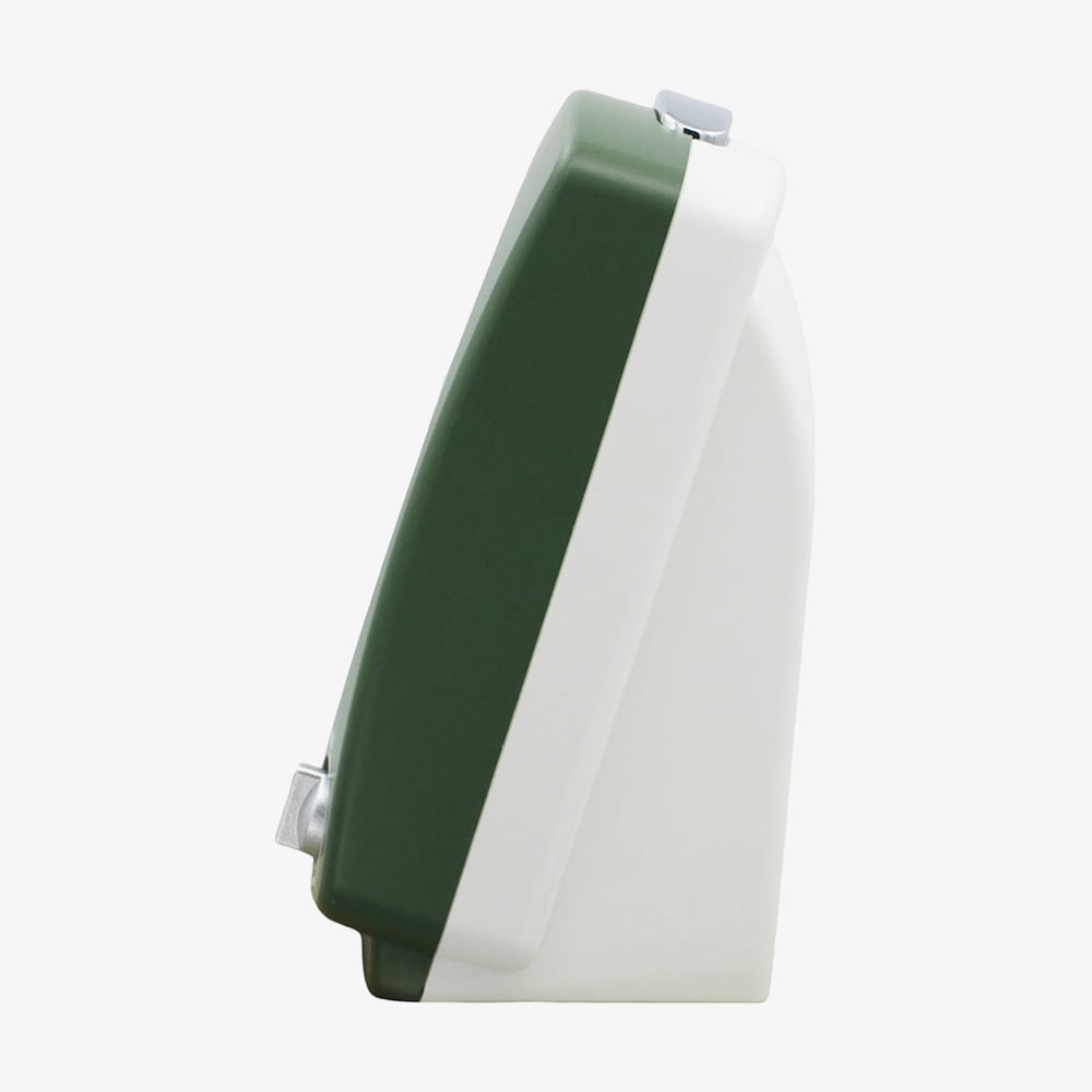 Seiko Retro White Patterned Dial Green Alarm Clock QHP012M