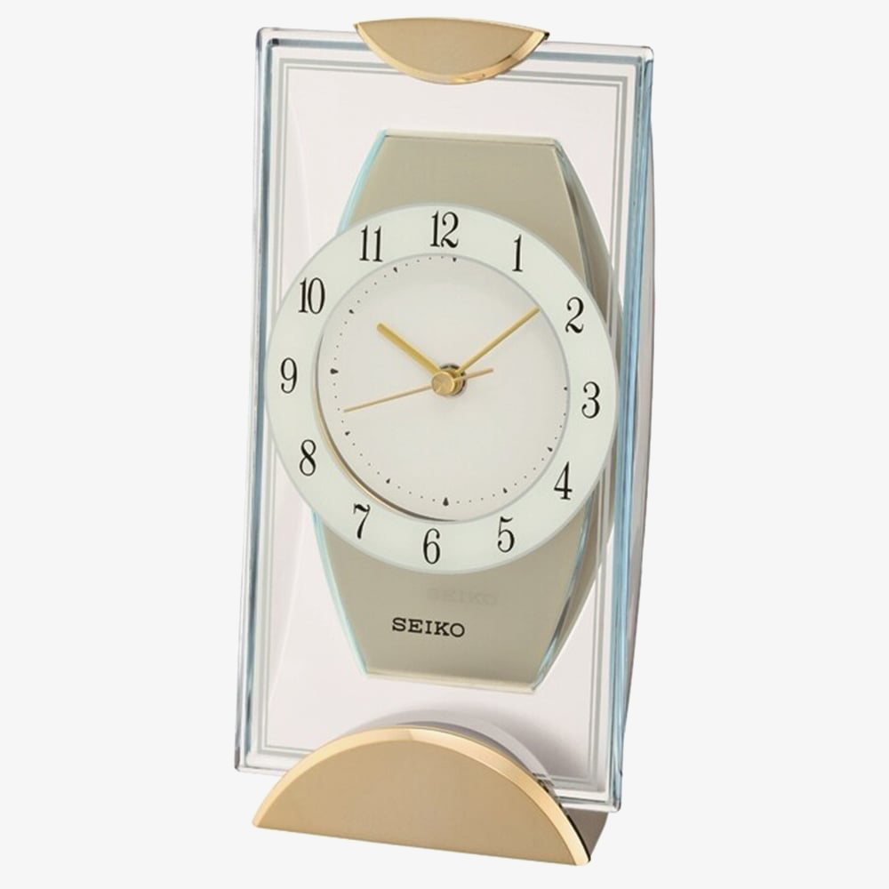 House of Watches - Seiko Clocks Gold Mantel Clock QXG146G