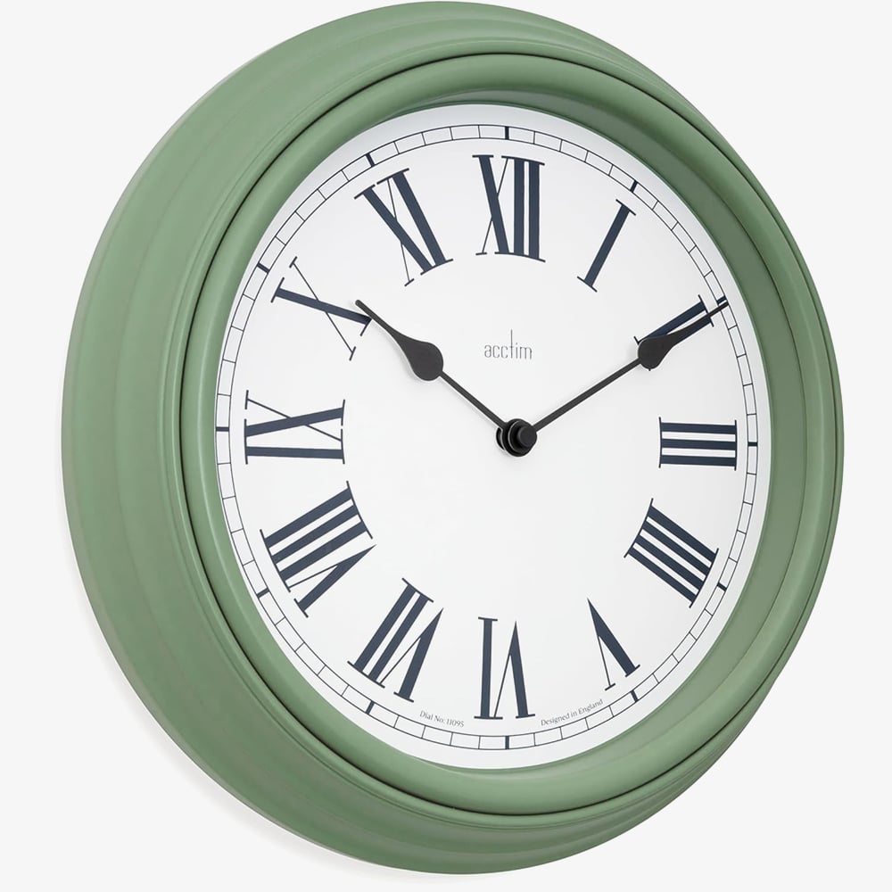Acctim Devonshire Sage Green Wall Clock 22715