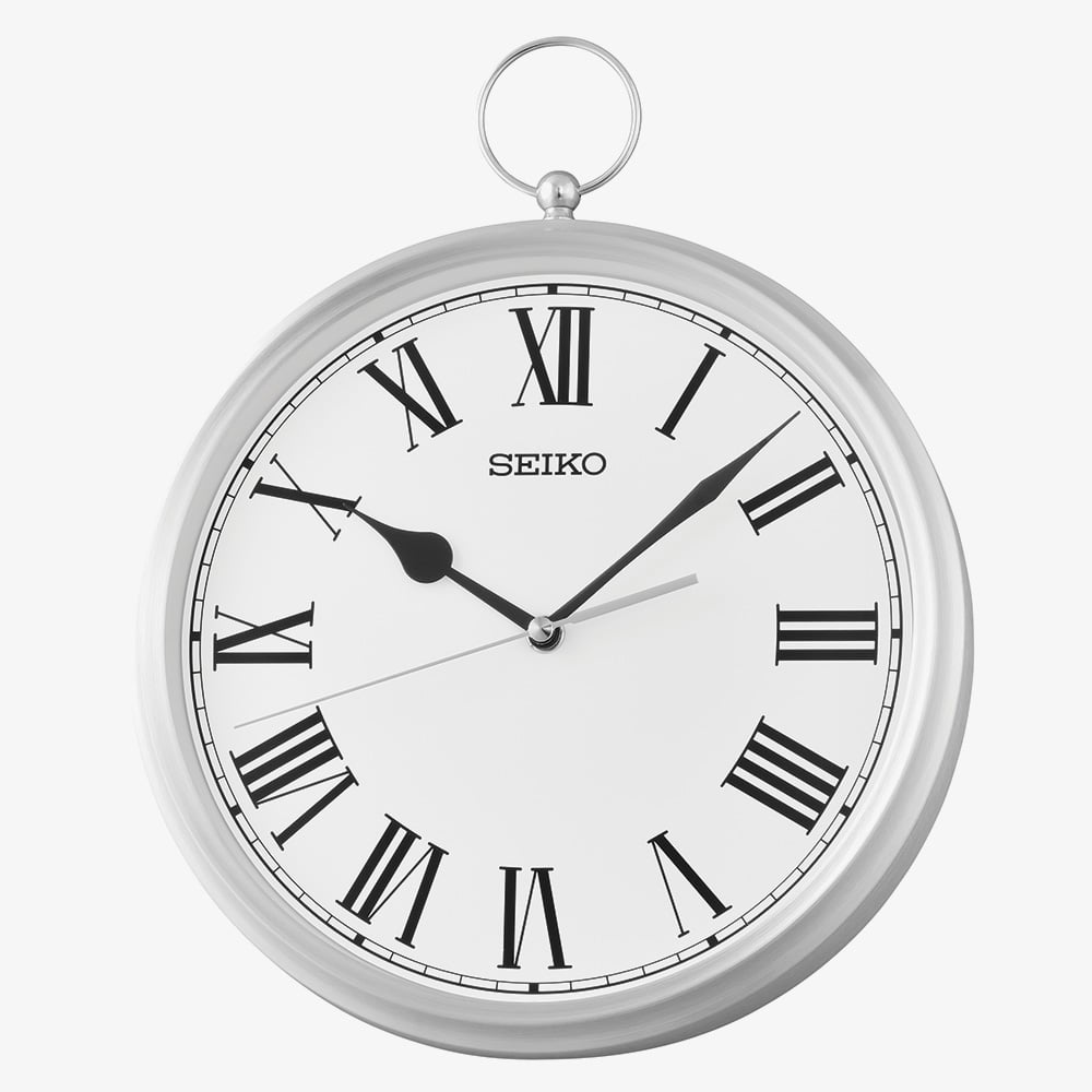 House of Watches - Seiko White Dial Pocket Watch Style Wall Clock QXA850S