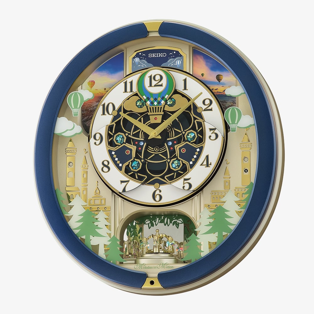 House of Watches - Seiko Melodies In Motion Multicoloured Dial Wall Clock QXM398L