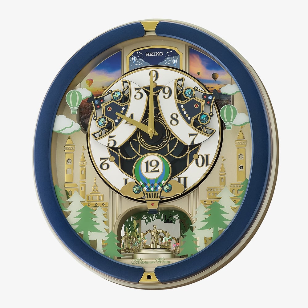 Seiko Melodies In Motion Multicoloured Dial Wall Clock QXM398L