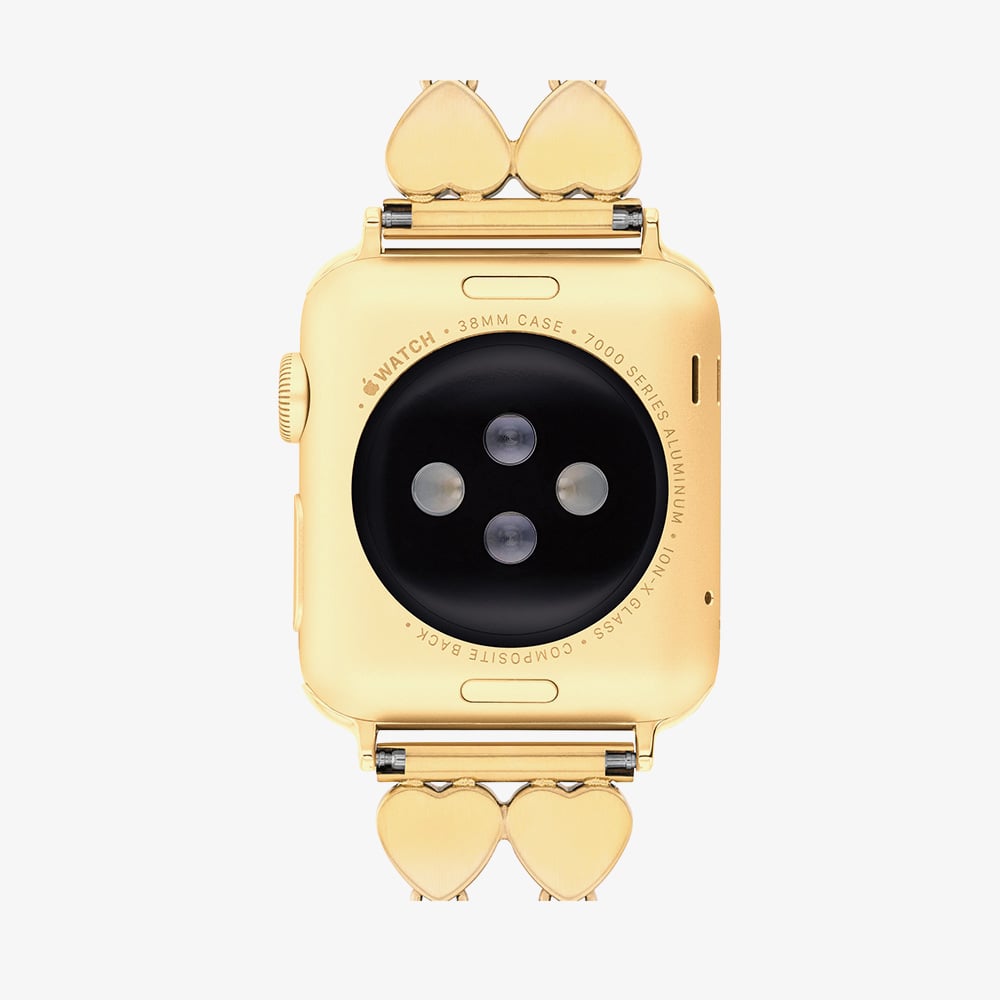 Coach Ladies Gold Tone Heart Apple Watch Strap 14700336