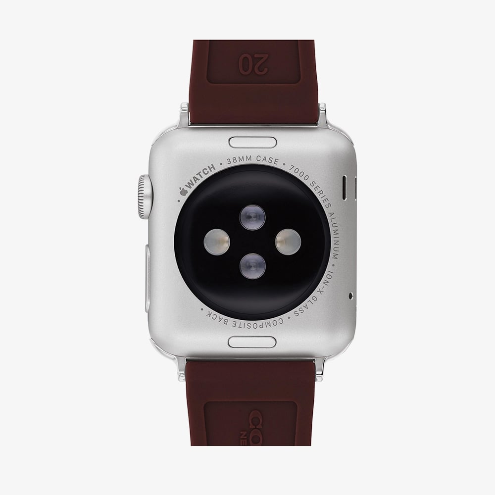 Coach Ladies Blackcurrent Rubber Apple Watch Strap 14700320